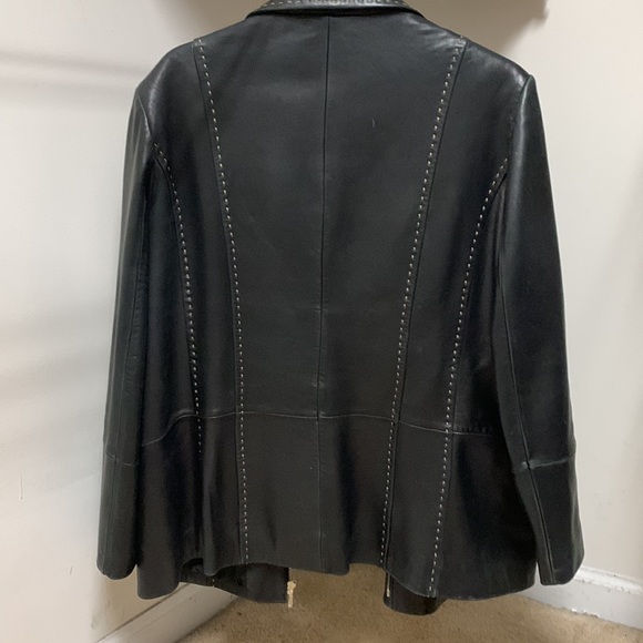 SALE ❤️❤️❤️ Genuine black Leather Coat Jacket - Picture 5 of 5